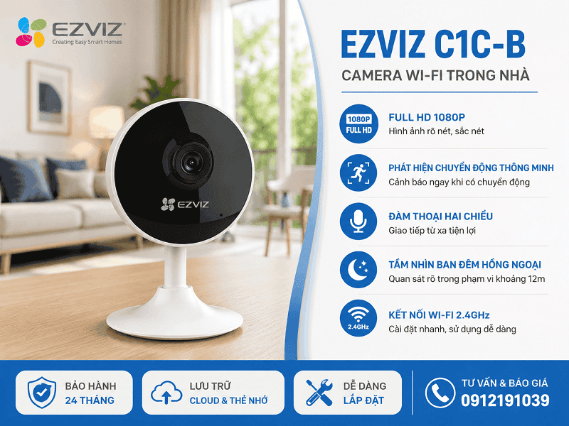 Camera Wifi EZVIZ C1C-B
