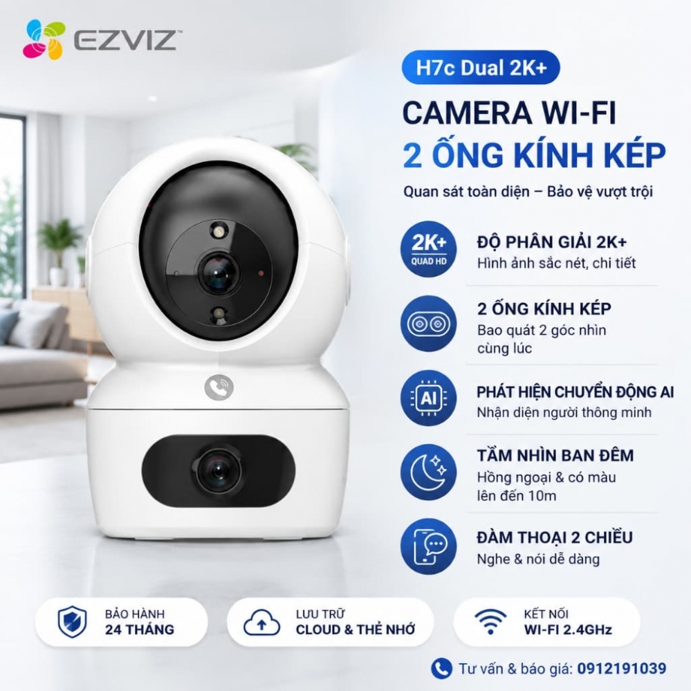 Camera EZVIZ H7c Dual 2K⁺ 8MP