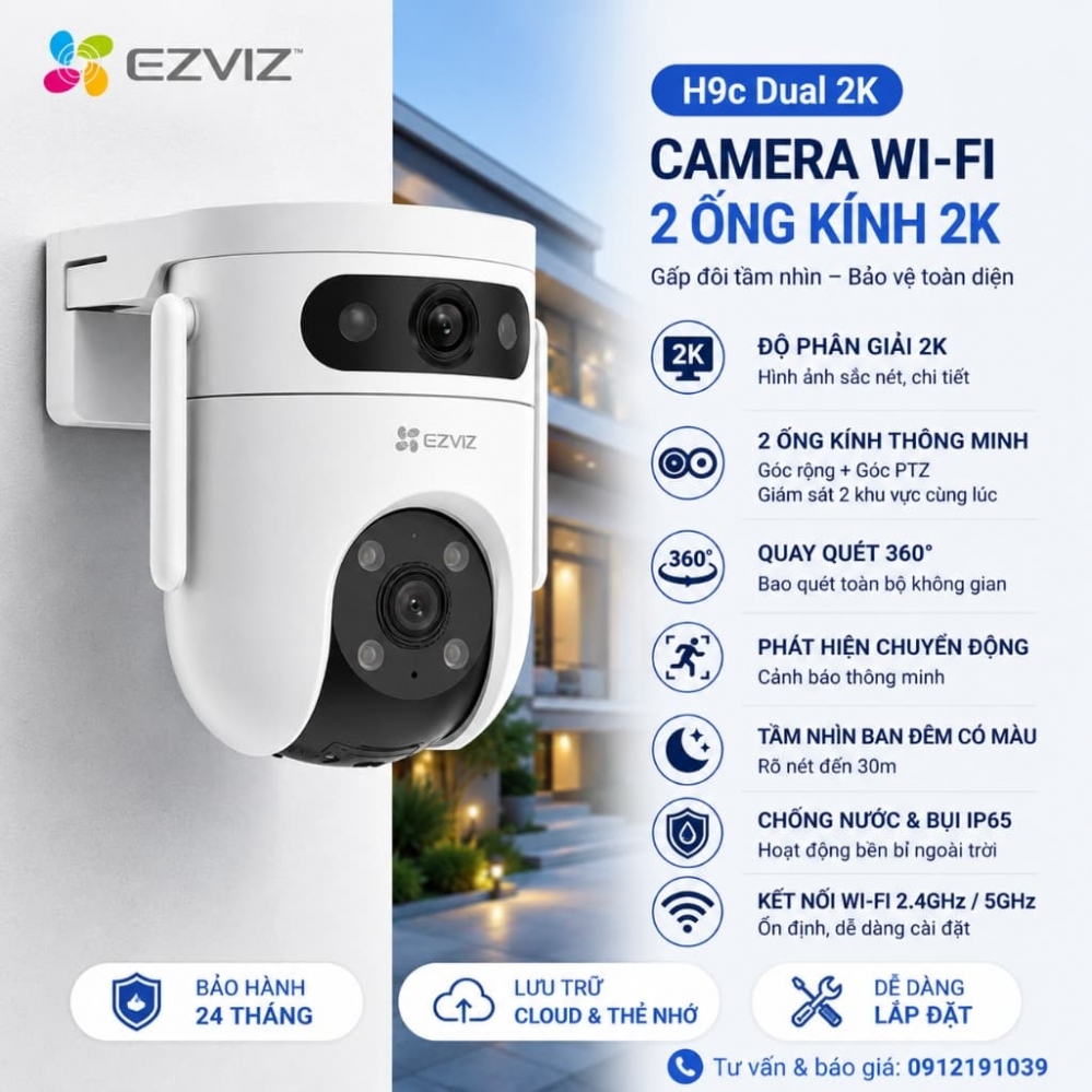 Camera EZVIZ H9c Dual 2K 6MP