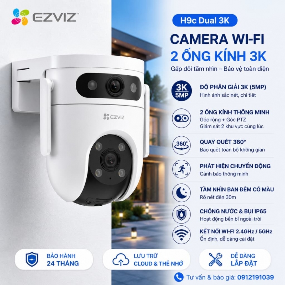 Camera EZVIZ H9c Dual 3K 10MP