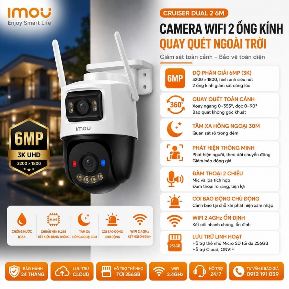 Camera Wifi IMOU IPC-S7XEP-6M0WED