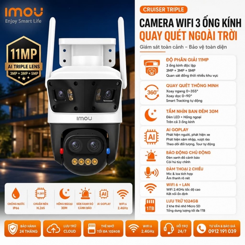 Camera Wifi IMOU IPC-S7UP-11M0WED