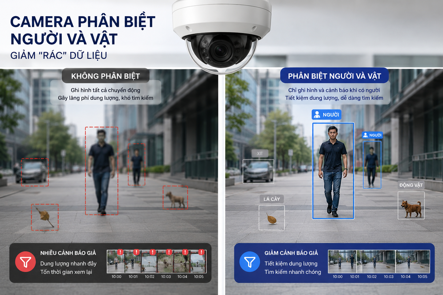 Camera Phân Biệt Người Và Vật – Giảm Rác Dữ Liệu